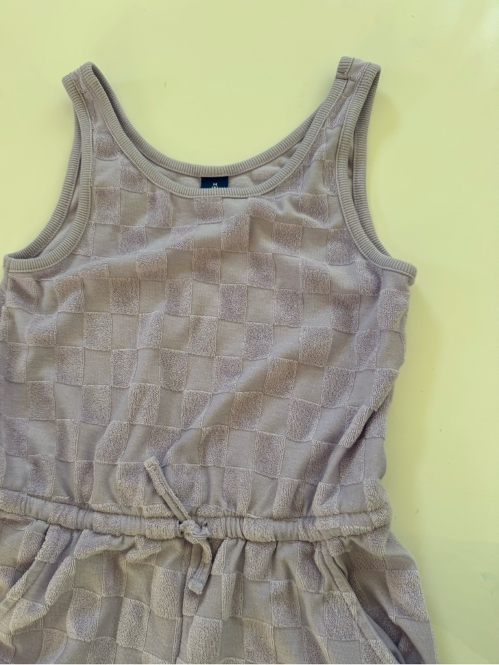 Old Navy Lilac Checker Terry Tank Romper